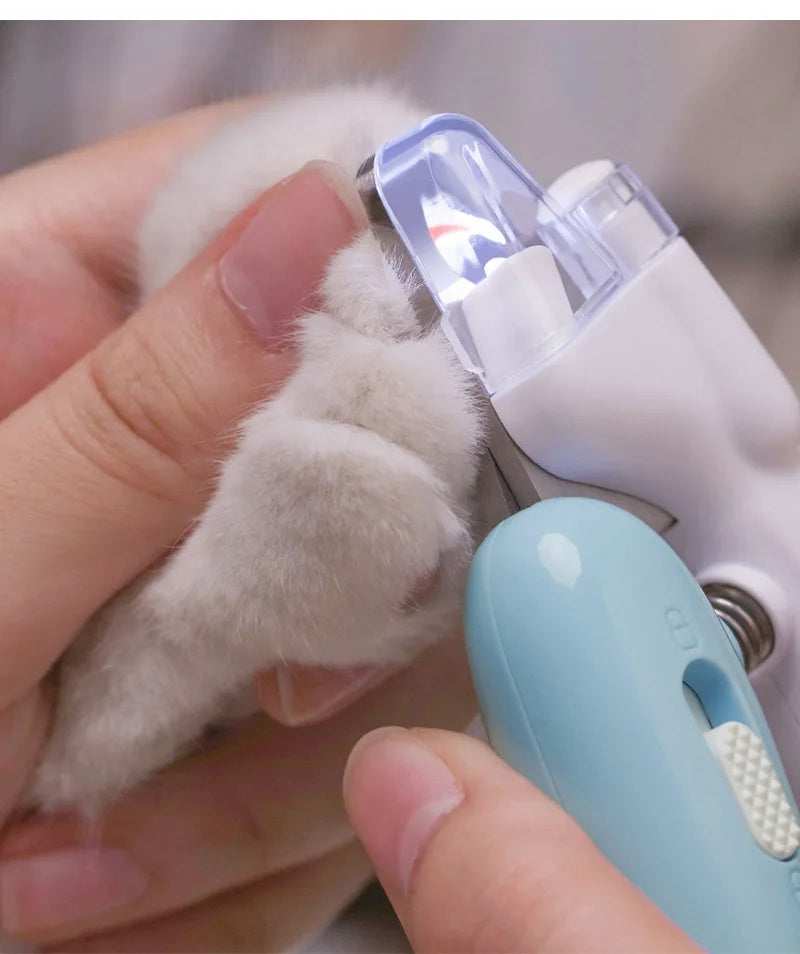 Coupe-ongle pour petits animaux de compagnie avec lumière LED