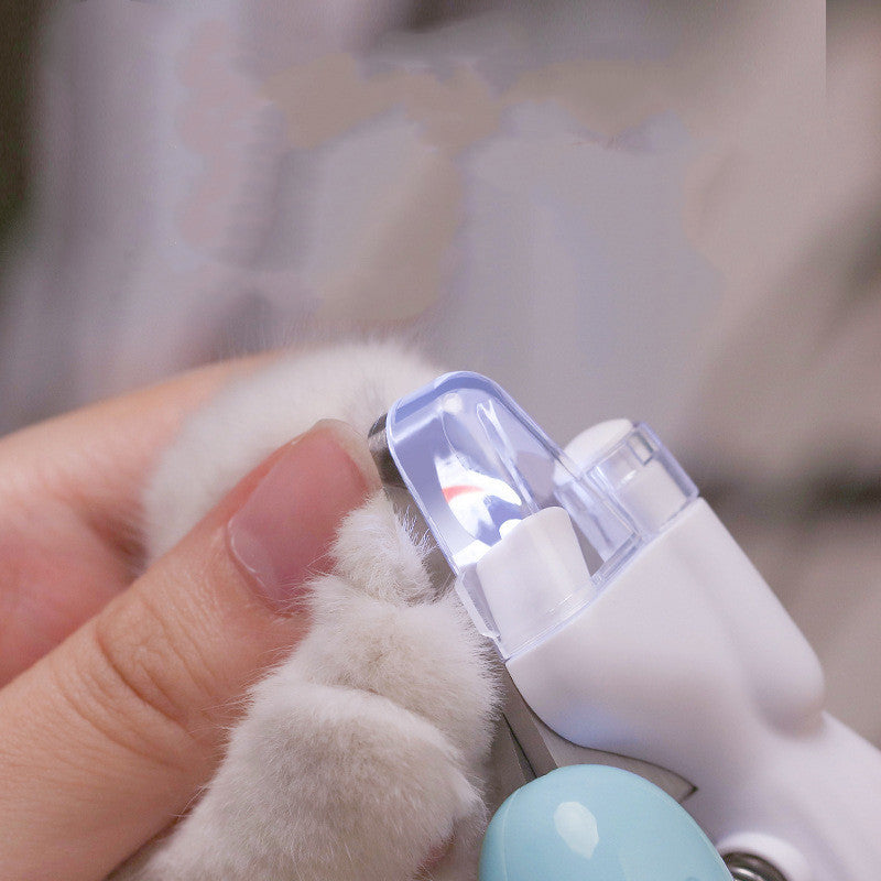 Coupe-ongle pour petits animaux de compagnie avec lumière LED
